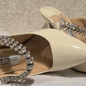 Jimmy Choo Bing 100 PL 3.9" Mules. Size 36 (5.5-6) Used Authenticated. Closing